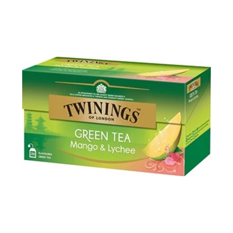 Twinings Grönt te Mango & Lychee 25-pack