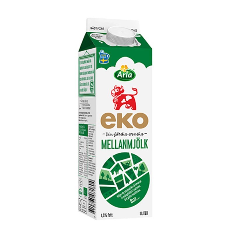 Eko Mellanmjölk 6x1L